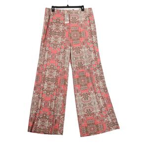 Chico's Mirrored Paisley Palazzo Pants Women's Size 2 Regular Wide‎ Leg